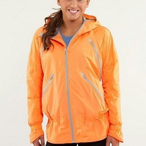 Lululemon rain jacket waterproof orange